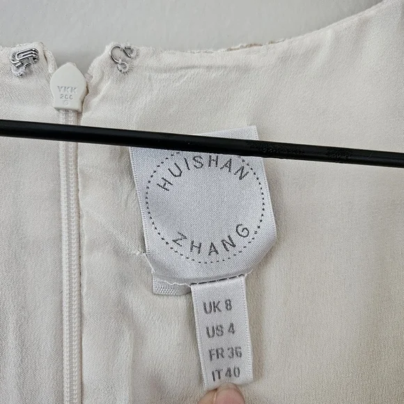 Huishan Zhang Resort 2017 Tan and White Stripe Maxi Dress - Picture 11 of 12